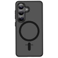 Твърд кейс с MagSafe пръстен за Samsung Galaxy S26 от Tech-Protect MagMat - Matte Black