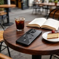 Твърд кейс с MagSafe и протектор за камерата на Samsung Galaxy S26 Ultra от Tech-Protect MagFlex - Black
