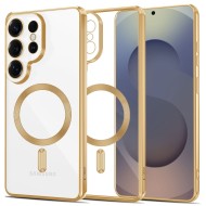 Твърд кейс с MagSafe и протектор за камерата на Samsung Galaxy S26 Ultra от Tech-Protect MagFlex - Shiny Gold