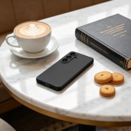 Твърд силиконов кейс с MagSafe за Samsung Galaxy S26 от Tech-Protect Silicone - Black
