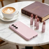 Твърд силиконов кейс с MagSafe за Samsung Galaxy S26 от Tech-Protect Silicone - Pink Pearl