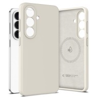 Твърд силиконов кейс с MagSafe за Samsung Galaxy S26 от Tech-Protect Silicone - Cosmic Latte