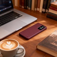Кожен, активен тефтер за Samsung Galaxy S26+ Plus от Tech Protect Smart Wallet - Mulberry