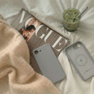 Твърд силиконов кейс с MagSafe за iPhone 16e / 17e от Tech-Protect Silicone - Stone Grey