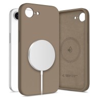 Твърд силиконов кейс с MagSafe за iPhone 16e / 17e от Tech-Protect Silicone - Brown