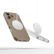 Твърд силиконов кейс с MagSafe за iPhone 16e / 17e от Tech-Protect Silicone - Brown