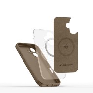 Твърд силиконов кейс с MagSafe за iPhone 16e / 17e от Tech-Protect Silicone - Brown