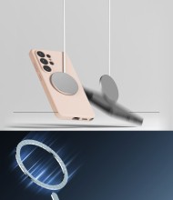 Силиконов кейс с MagSafe за Samsung Galaxy S26 Ultra от Ringke Silicone Magnetic - Pink Sand