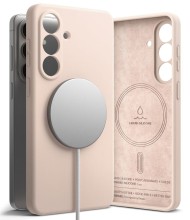 Силиконов кейс с MagSafe за Samsung Galaxy S26+ Plus от Ringke Silicone Magnetic - Pink Sand