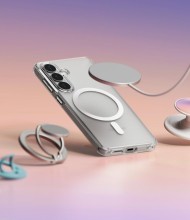 Удароустойчив твърд кейс с MagSafe за Samsung Galaxy S26 от Ringke Fusion Magnetic - Clear