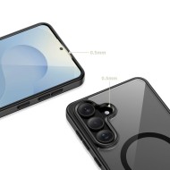 Твърд кейс с MagSafe пръстен за  Samsung Galaxy S26 от Tech-Protect MagMat - Black / Clear