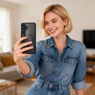Твърд кейс с MagSafe пръстен за  Samsung Galaxy S26+ Plus от Tech-Protect MagMat - Black / Clear