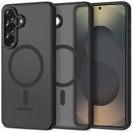Кейс с MagSafe и защита на камерата за Samsung Galaxy S26 от Tech-Protect MagCam - Matte Black