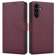 Кожен тефтер за Samsung Galaxy A57 5G  от Tech-Protect Wallet - Mulberry