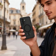Твърд кейс с MagSafe пръстен за Samsung Galaxy А57 5G от Tech-Protect MagMat - Matte Black