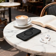 Твърд кейс с MagSafe пръстен за Samsung Galaxy А57 5G от Tech-Protect MagMat - Matte Black