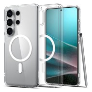 Удароустойчив кейс с MagSafe пръстен за Samsung Galaxy S26 Ultra от Spigen Ultra Hybrid Mag - Clear / White