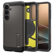 Удароустойчив, твърд кейс с MagSafe за Samsung Galaxy S26 от Spigen Tough Armor Mag - Gunmetal