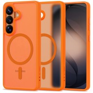 Твърд кейс с MagSafe пръстен за Samsung Galaxy S26 от Tech-Protect MagMat - Matte Orange