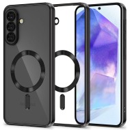 Твърд кейс с MagSafe и протектор за камерата на Samsung Galaxy A57 5G от Tech-Protect MagFlex - Shiny Black