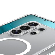 Удароустойчив кейс с MagSafe пръстен за Samsung Galaxy S26 Ultra от Spigen Ultra Hybrid Mag - Clear / White