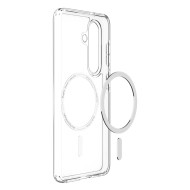 Удароустойчив кейс с MagSafe пръстен за Samsung Galaxy S26+ Plus от Spigen Ultra Hybrid Mag - Clear / White