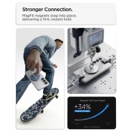 Удароустойчив кейс с MagSafe пръстен за Samsung Galaxy S26+ Plus от Spigen Ultra Hybrid Mag - Clear / White