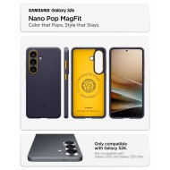 Удароустойчив кейс с MagSafe за Samsung Galaxy S26 от Spigen Nano Pop - Blueberry Navy
