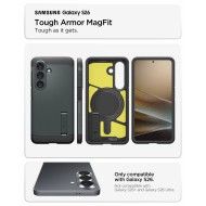 Удароустойчив, твърд кейс с MagSafe за Samsung Galaxy S26 от Spigen Tough Armor Mag - Abyss Green