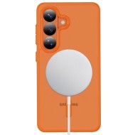 Твърд кейс с MagSafe пръстен за Samsung Galaxy S26 от Tech-Protect MagMat - Matte Orange