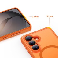 Твърд кейс с MagSafe пръстен за Samsung Galaxy S26 от Tech-Protect MagMat - Matte Orange