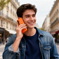 Твърд кейс с MagSafe пръстен за Samsung Galaxy S26 от Tech-Protect MagMat - Matte Orange
