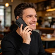 Твърд кейс с MagSafe и протектор за камерата на Samsung Galaxy A37 5G от Tech-Protect MagFlex - Shiny Black