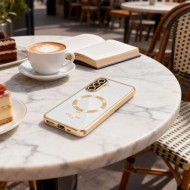 Твърд кейс с MagSafe и протектор за камерата на Samsung Galaxy A57 5G от Tech-Protect MagFlex - Shiny Gold