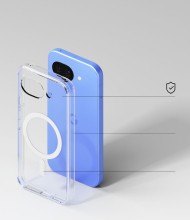 Удароустойчив твърд кейс с MagSafe за Google Pixel 10A от Ringke Fusion Magnetic - Clear