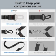 SPIGEN PS100 UNIVERSAL CAR SEAT BELT HOLDER FOR PETS BLACK