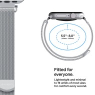 SPIGEN WBM4 BAND APPLE WATCH 8 / 9 / 10 / 11 / SE (40 / 41 / 42 MM) SILVER