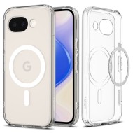 Удароустойчив кейс с MagSafe пръстен за Google Pixel 10A от Spigen Ultra Hybrid Mag - Clear / White