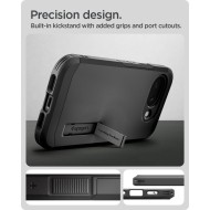 Удароустойчив, твърд кейс с MagSafe за Google Pixel 10A от Spigen Tough Armor Mag - Black