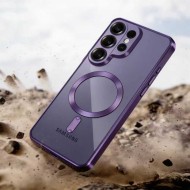 Твърд кейс с MagSafe и протектор за камерата на Samsung Galaxy S26 Ultra от Tech-Protect MagFlex - Cobalt Violet