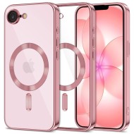 Твърд кейс с MagSafe и протектор за камерата на iPhone 16е / 17е от Tech-Protect MagFlex - Rose Gold