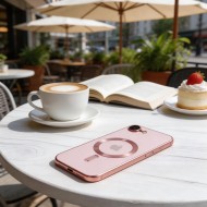 Твърд кейс с MagSafe и протектор за камерата на iPhone 16е / 17е от Tech-Protect MagFlex - Rose Gold