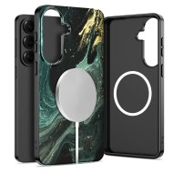 Твърд калъф с MagSafe пръстен за Samsung Galaxy A57 5G от Tech-Protect Lamano - Verde Aura