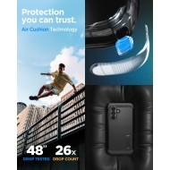 Удароустойчив, твърд кейс за Samsung A37 5G от Spigen Tough Armor - Black