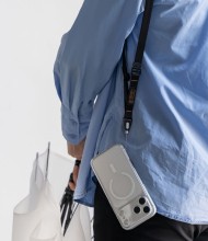 RINGKE LANYARD STRAP CROSSBODY BLACK
