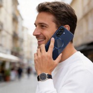 Твърд кейс с MagSafe и протектор за камерата на Samsung Galaxy A57 5G от Tech-Protect MagFlex - Navy Blue