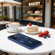 Твърд кейс с MagSafe и протектор за камерата на Samsung Galaxy A57 5G от Tech-Protect MagFlex - Navy Blue