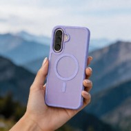 Твърд кейс с MagSafe пръстен за Samsung Galaxy A57 5G от Tech-Protect MagMat - Matte Lilac