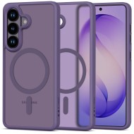 Твърд кейс с MagSafe пръстен за Samsung Galaxy S26 от Tech-Protect MagMat - Matte Cobalt Violet