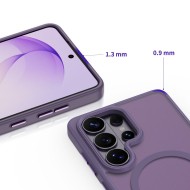 Твърд кейс с MagSafe пръстен за Samsung Galaxy S26 Ultra от Tech-Protect MagMat - Matte Cobalt Violet